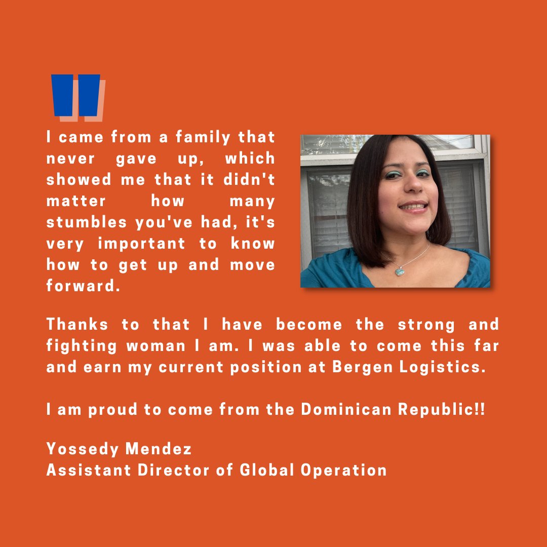 BergenLogistics's tweet photo. How has your heritage shaped the person you are today, and how has that/does that play into your career?
#bergenproud #hispanicheritagemonth https://t.co/tu88m2hURv