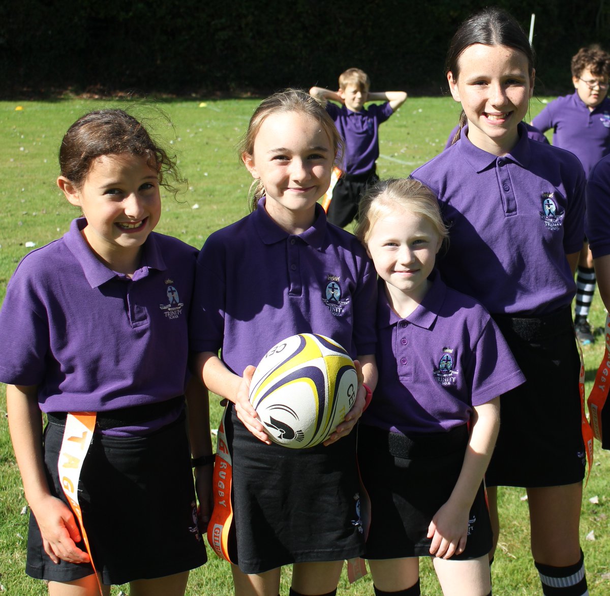 TrinitySeniorSc's tweet photo. The Year 5 and Year 6 mixed Tag Rugby Team enjoyed some competitive fixtures against St Christopher's Prep School on the senior pitch this afternoon. There were some fantastic tries scored by each side and it was competed in an excellent spirit. Well done to both schools! https://t.co/h1s9C4Gvtx