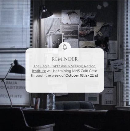 MHSColdCase's tweet image. We are incredibly grateful to have this opportunity. Counting down the days till we have our training!! Check out the ECCMPI website here: eccmpi.org