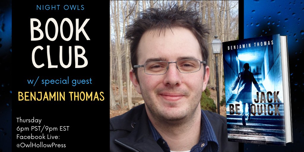 owlhollowpress's tweet photo. Can't wait for tomorrow night! Please join us for a really fun conversation w/ @benjiswandering, an author who is a delight to chat with. On our FB page: https://t.co/boanzofmCY

And while you're at it, grab his book while it's 99 cents.

#jackbequick #crimethriller https://t.co/GUnecv2imk