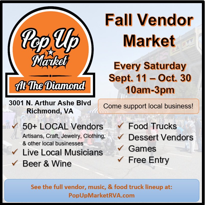 CityFestivals's tweet photo. Come check out RVA’s largest weekly market!  #rva #richmond #shoplocal https://t.co/Dhch7mmJ7L