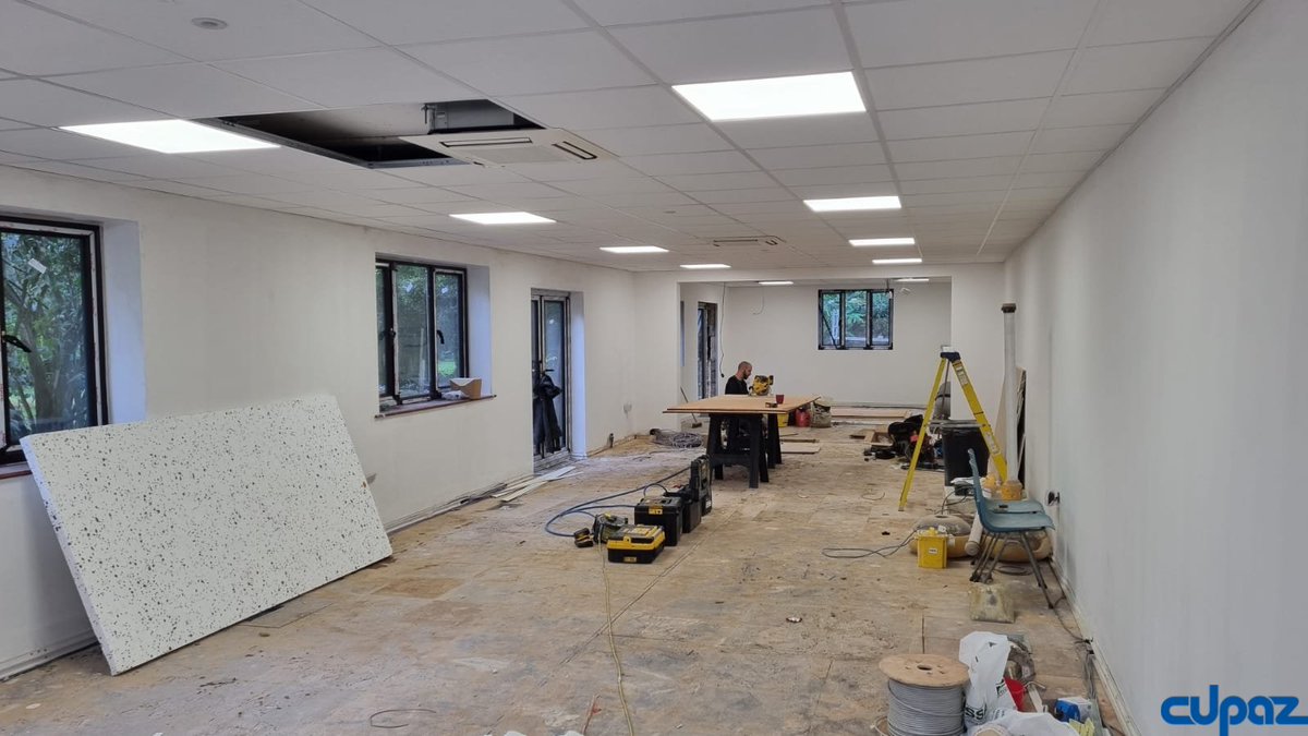 CupazInteriors's tweet photo. Here's a quick sneak peek of one of our local projects, nearly there after a well needed transformation!

#officerefurbishment #fitoutinteriors #yourspaceisourbusiness https://t.co/znnuPIA1ni