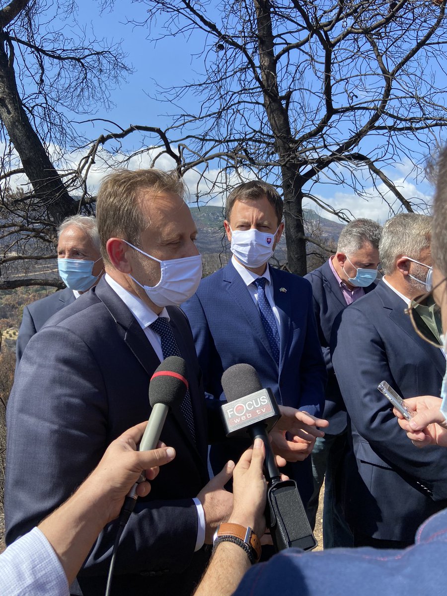 IBrockova's tweet photo. #Greece🇬🇷& #Slovakia 🇸🇰are partners to address the #ClimateCrisis - #reforestration, #flood mitigation are the areas to cooperate. Very pleased to accompany 🇸🇰Prime Minister @eduardheger& 🇸🇰Minister of #agriculture in #Athens. @SlovakiaMFA #DiplomaciaPreSlovensko❤️ https://t.co/6AOTnRUGA2