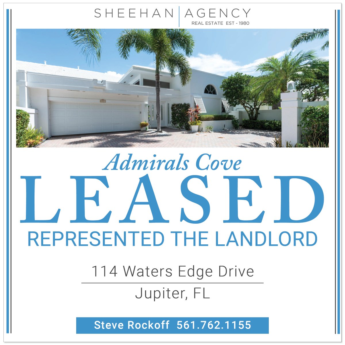 LEASED IN ADMIRALS COVE!✨
Represented the Landlord!
$14,000/month
📍114 Waters Edge Drive, Jupiter, FL

#leased #rented #justleased 
#RepresentedtheLandlord #landlord
#thesheehanagency #admiralscove 
#admiralscovejupiter 
#luxurylisting