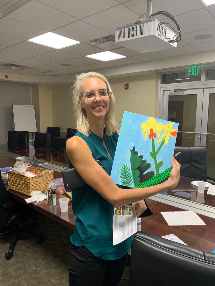 RotaractBlue's tweet image. We had such a fun night painting and learning about the Cayman Islands’ Wild Banana Orchid.  Interested in joining the Blue family at one of our upcoming events?  Send us a direct message 💙