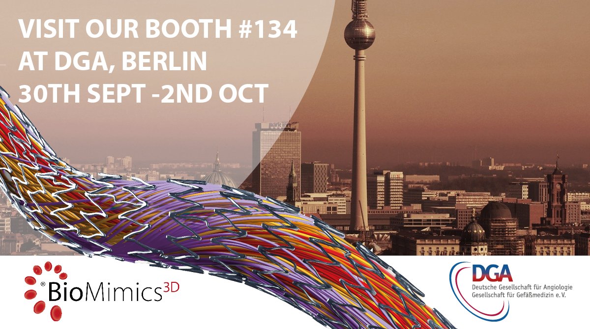veryanmed1's tweet photo. Veryan will be exhibiting at DGA, Berlin this week. Visit our booth (#134) and chat to one of the team about our BioMimics 3D Vascular Stent System. Register for the event here: https://t.co/CVZzpmd0UI
#DGA2021 #BioMimics3D #PAD #CLI https://t.co/5jJAkwTiFN