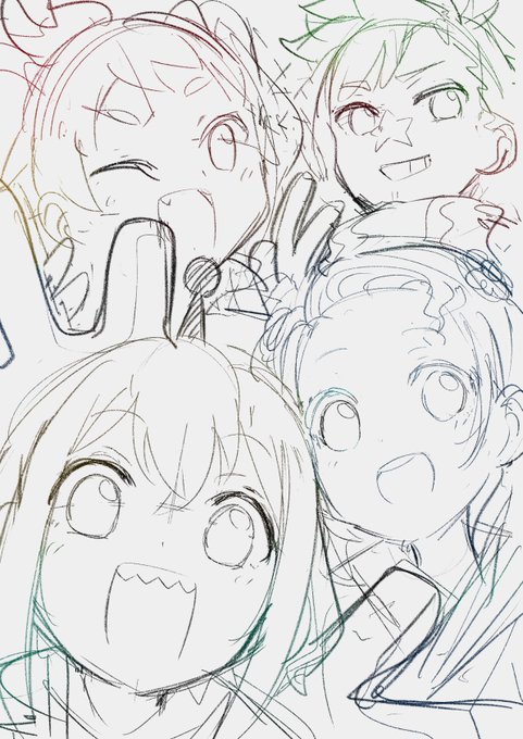 4年後に完成するイラストのラフ 