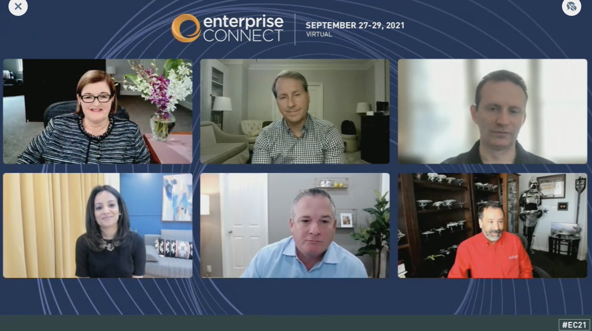 Powerhouse #CX #AI #CCaaS panel at #EC21 with 
<a href="/McGeeSmith/">Sheila McGee-Smith</a> <a href="/johnher2010/">John Hernandez</a> <a href="/Genesys/">Genesys</a>: Blurring the line between automation and live assistance. #multicloud #innovation #digital <a href="/enterprisecon/">Enterprise Connect</a>