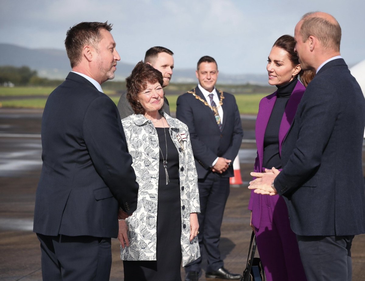 Delighted to greet the Duke &amp; Duchess of Cambridge at City of Derry Airport today on their first visit to the City. It was a real privilege to meet with the couple before they headed off to <a href="/UlsterUni/">Ulster University</a> for a tour of the campus. I hope to see them return in the very near future.