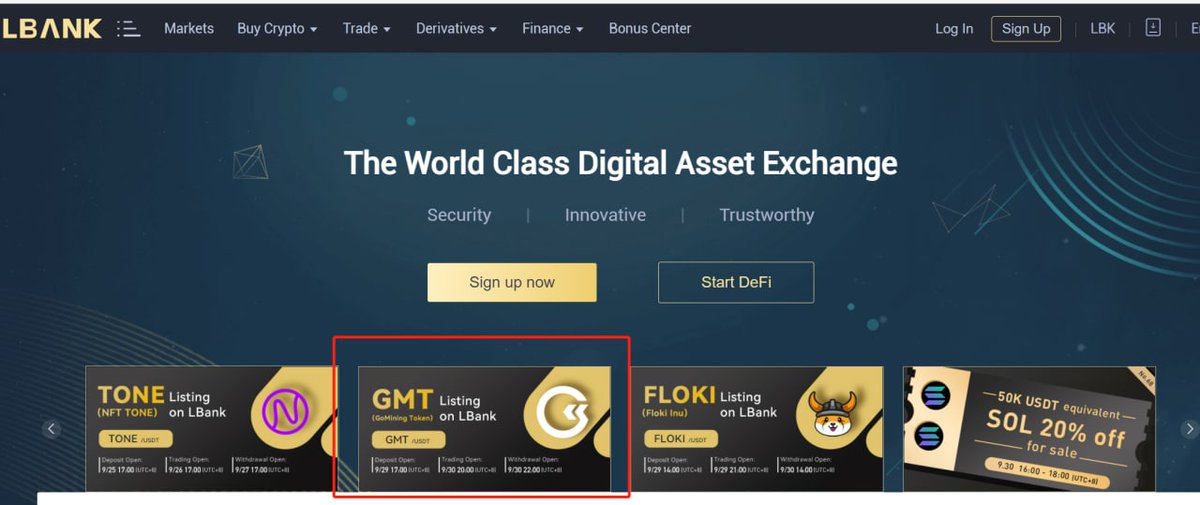 GoMining's tweet photo. GMT on LBank exchange

By the way, speaking of updates. In addition to modernizing our website, we are conquering new exchanges. GMT will be available soon on the LBank exchange. 

Follow our News Feed for further updates.

#gmt #gomining #token #bitcoin https://t.co/EFUJT7DLGs