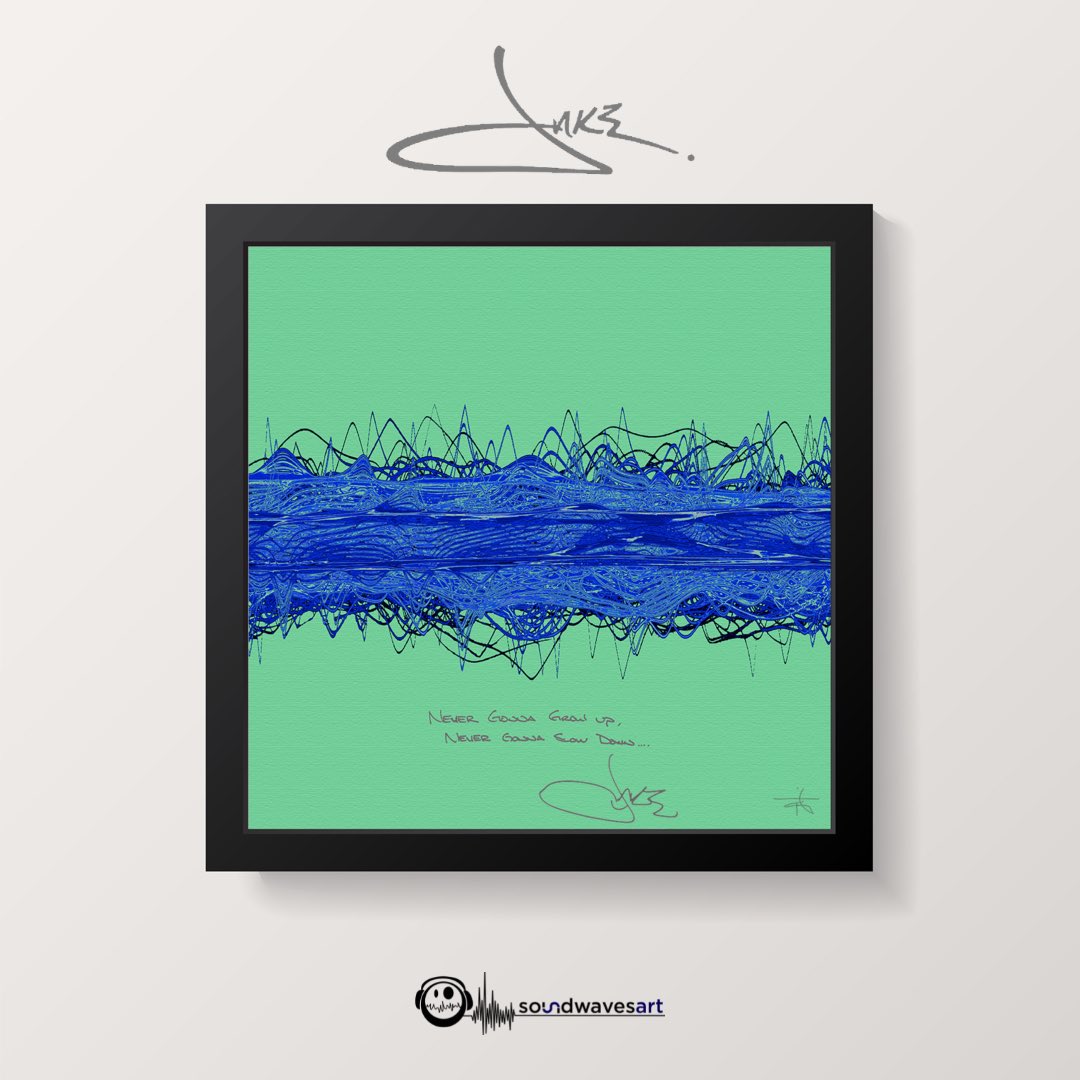Partnering with artist Tim Wakefield and <a href="/Soundwaves_Art/">Soundwaves Art</a> on these limited-edition prints made from the sound waves of Barefoot Blue Jean Night. I’ll be signing some of the pieces + we’re going to donate all the profits to <a href="/FoundationJake/">Jake Owen Foundation</a>. Chk em out: soundwavesartfoundation.com/collections/ja…