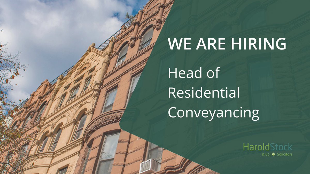 We are hiring for Head of Residential Conveyancing in our #Mossley office. Find out more and apply >> haroldstock.com/vacancy/head-o…

#conveyancingjobs #conveyancing #conveyancer #conveyancerjobs #conveyancingjobs #tameside