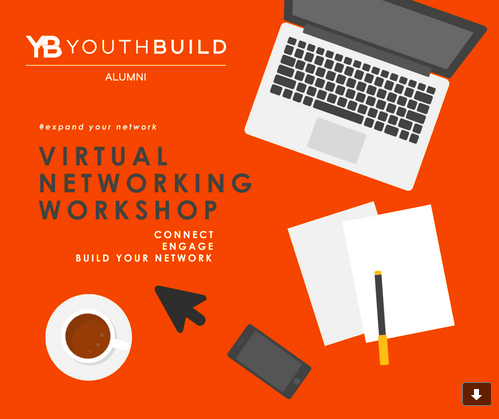 YouthBuildPCS's tweet photo. Attention Youthbuild Alumni! The Alumni Services Department is reminding you of our next Virtual Networking Workshop happening Tuesday, October 12, 2021, from 6:00 - 7:00 pm ET. If interested, you can register here https://t.co/b4GtwtaEYX https://t.co/QERoERjfrD