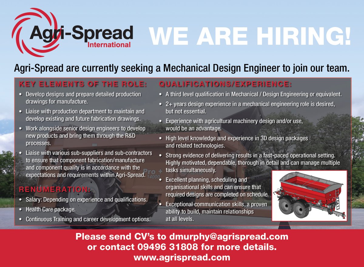 Mechanical Design Engineer WANTED - Agri-Spread International