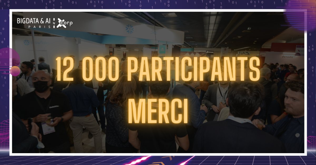 Vous avez été plus de 7500 à participer en présentiel, et 4500 à distance, 12000 au total ! Merci pour cette fantastique édition 2021, nous avons été ravis de vous retrouver.
#BDAIP21