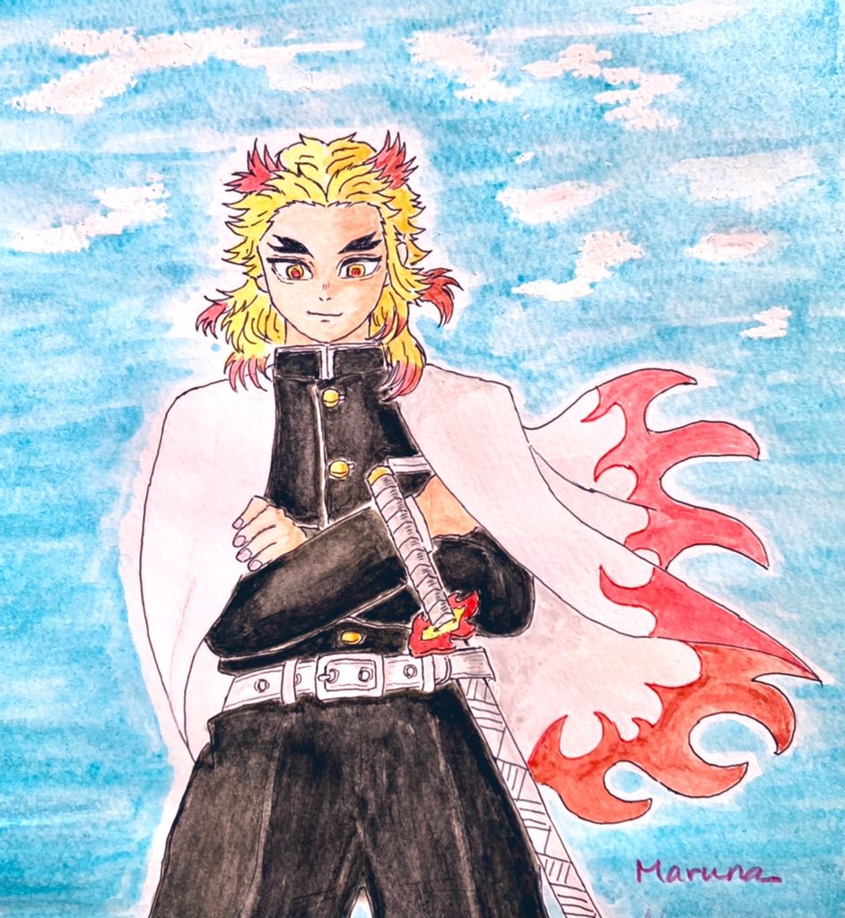 アナログなんで週イチがやっと ペン入れで失敗した時の挫折感がすごい インクがダマにならないペンが欲しいな 今月描いた絵を晒そう 鬼滅の刃イラスト ツイレポ