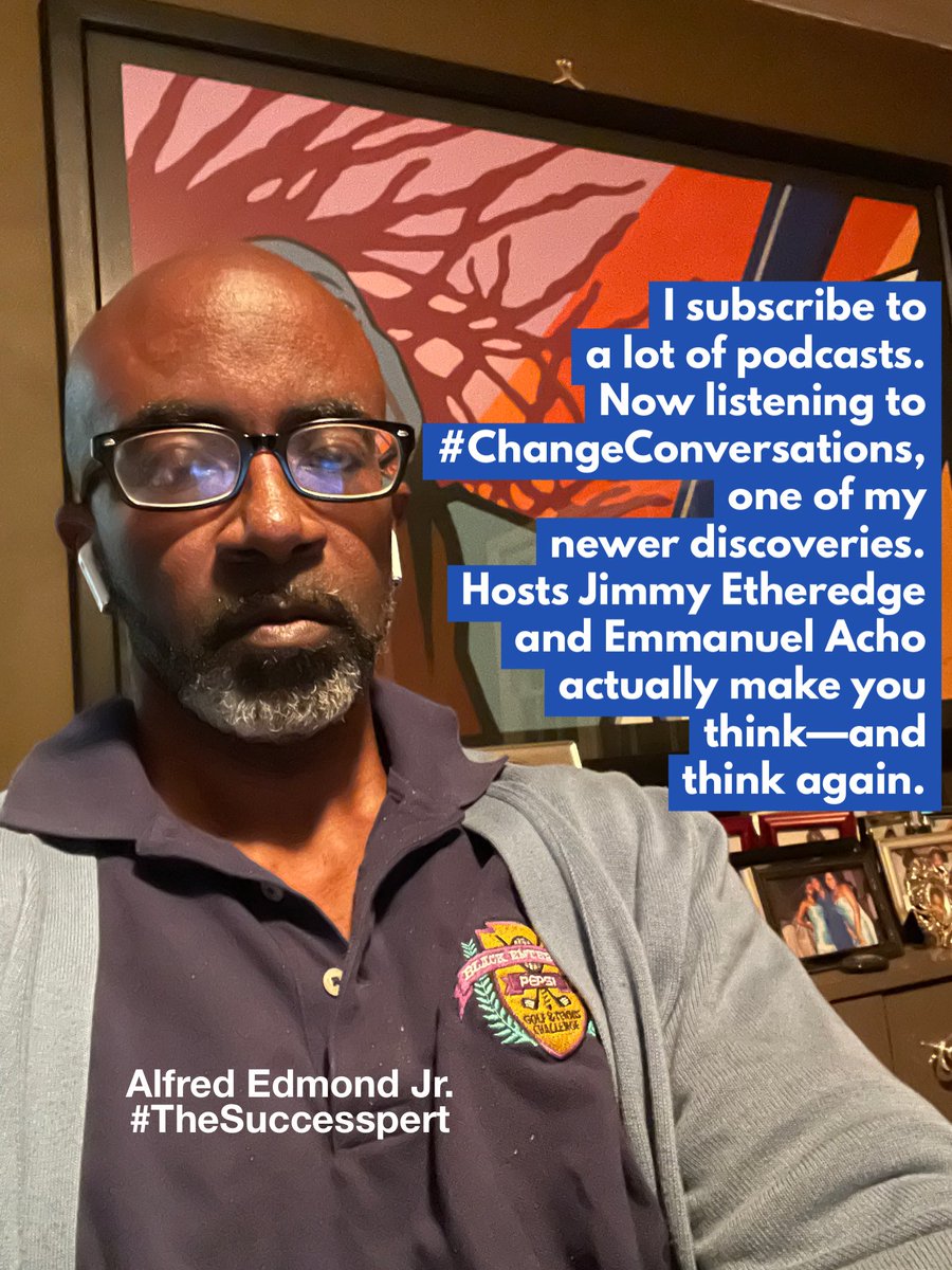 AlfredEdmondJr's tweet photo. #RepresentationMatters For REAL TALK about how cultural change in the NBA &amp; Hollywood is far easier said than done, check Ep 4 of the #ChangeConversations podcast hosted by @jimmyetheredge @emmanuelacho @accenture_us. https://t.co/RDF9qlfyH9