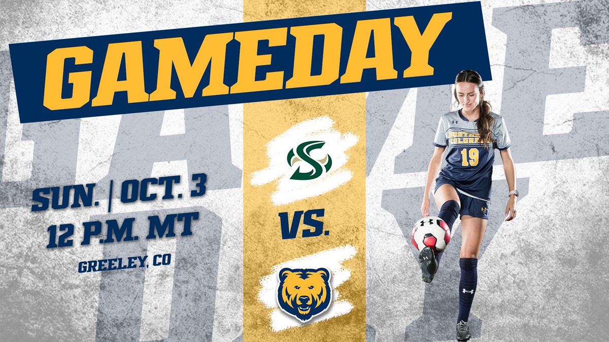 Sunday. Gameday. Be There!!

🆚 <a href="/SacStateWSoccer/">Sacramento State Women's Soccer</a>
⏰ 12 p.m. MT
📍 Jackson Stadium
📊 uncbears.com/SoccerStats
📺 uncbears.com/WatchSoccer

#GetUpGreeley🐻⚽️ #BigSkySoccer