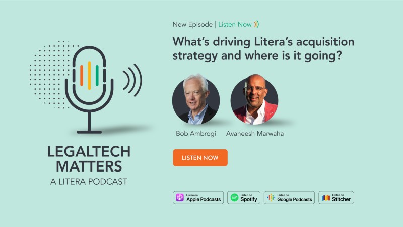 Today, <a href="/LiteraMicro/">Litera</a> launched a new podcast series - LEGALTECH MATTERS, a bi-weekly podcast dedicated to creating conversations about technology, trends, and innovation for law firms and companies – big and small.

Subscribe and listen to what matters: litera.com/legaltech-matt…