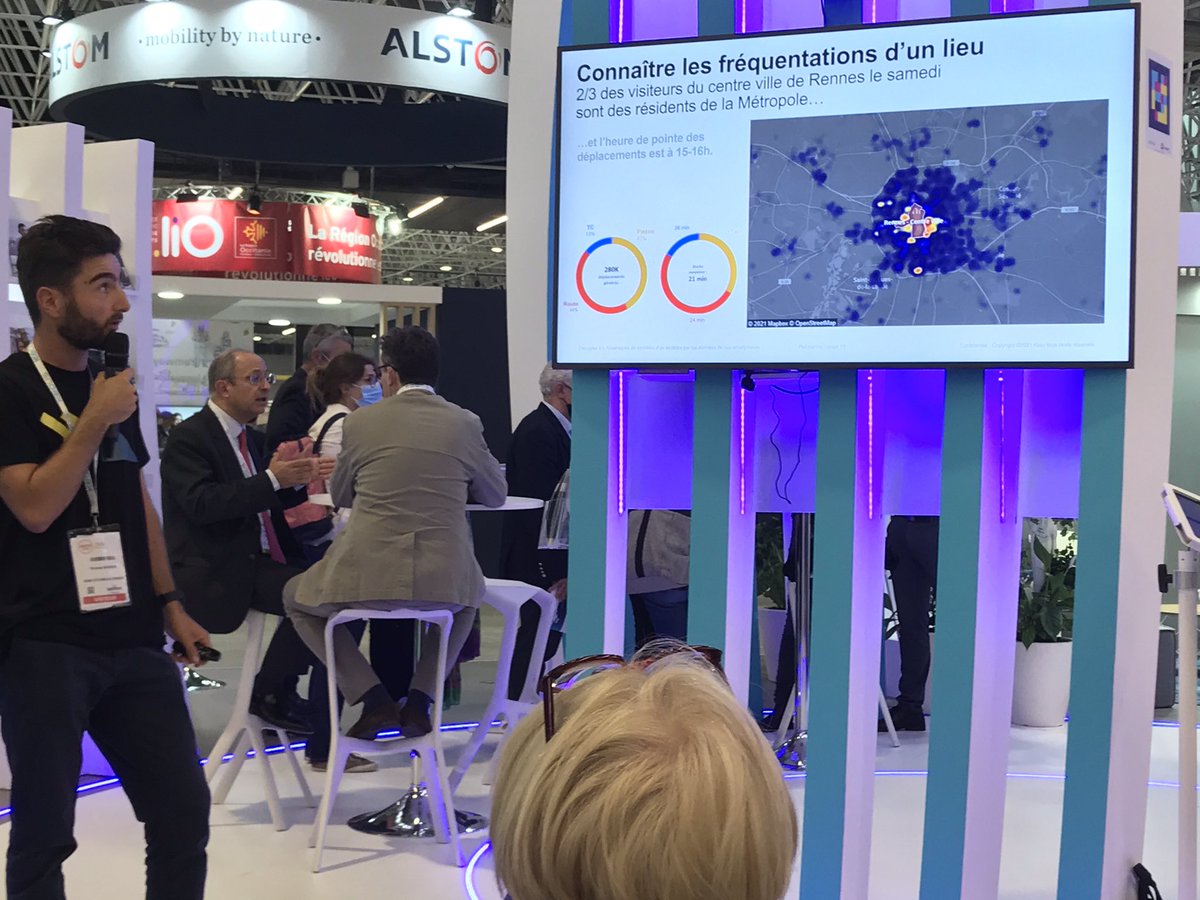 LT #RNTP Super intervention de <a href="/chachebassier/">charlotte chebassier</a> et Thomas pour présenter les outils d’analyse de données de mobilité #Patterns sur le stand <a href="/groupekeolis/">Keolis Group</a> #RNTP21