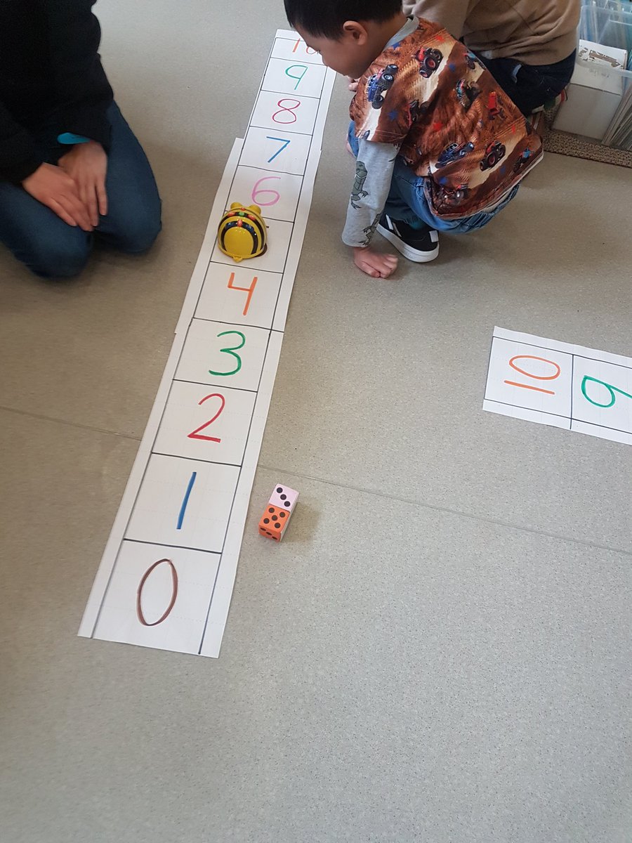 Today students practiced their addition skills with the help of a Bee Bot.