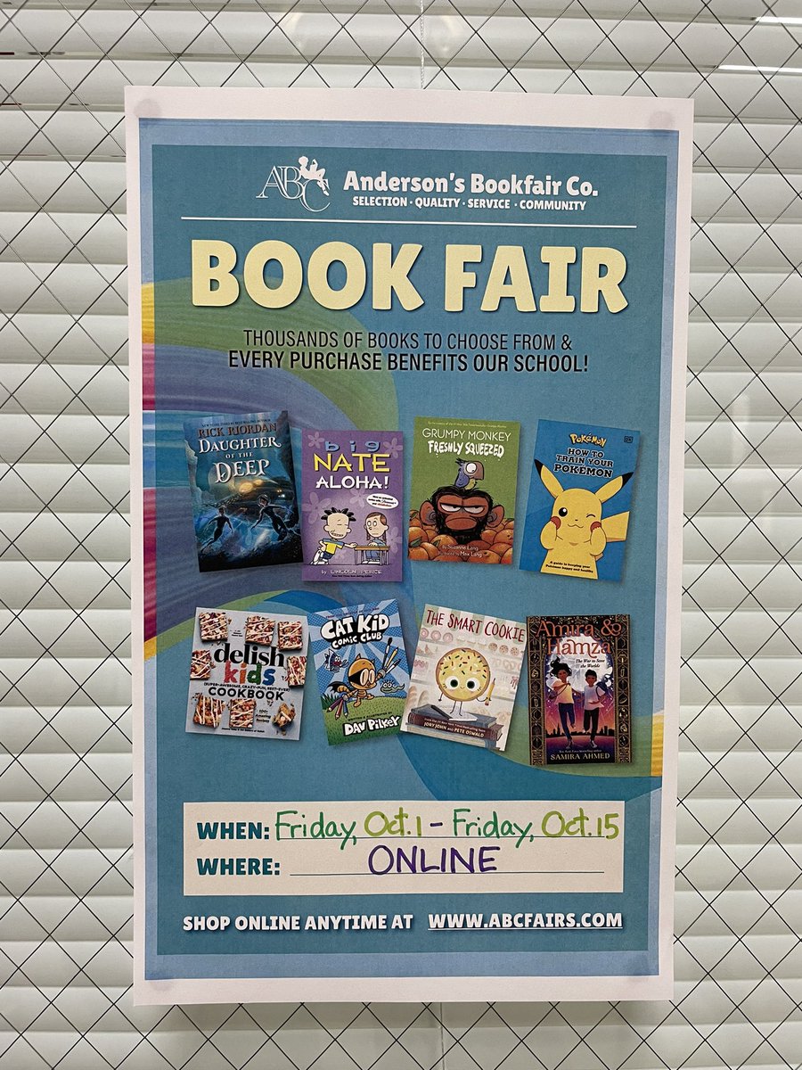 Support <a href="/Ellsworth203/">Ellsworth_Elementary</a> while shopping in the comfort of your home! Our fall book fair through Anderson’s Bookfair Co. will be virtual from October 1-15.