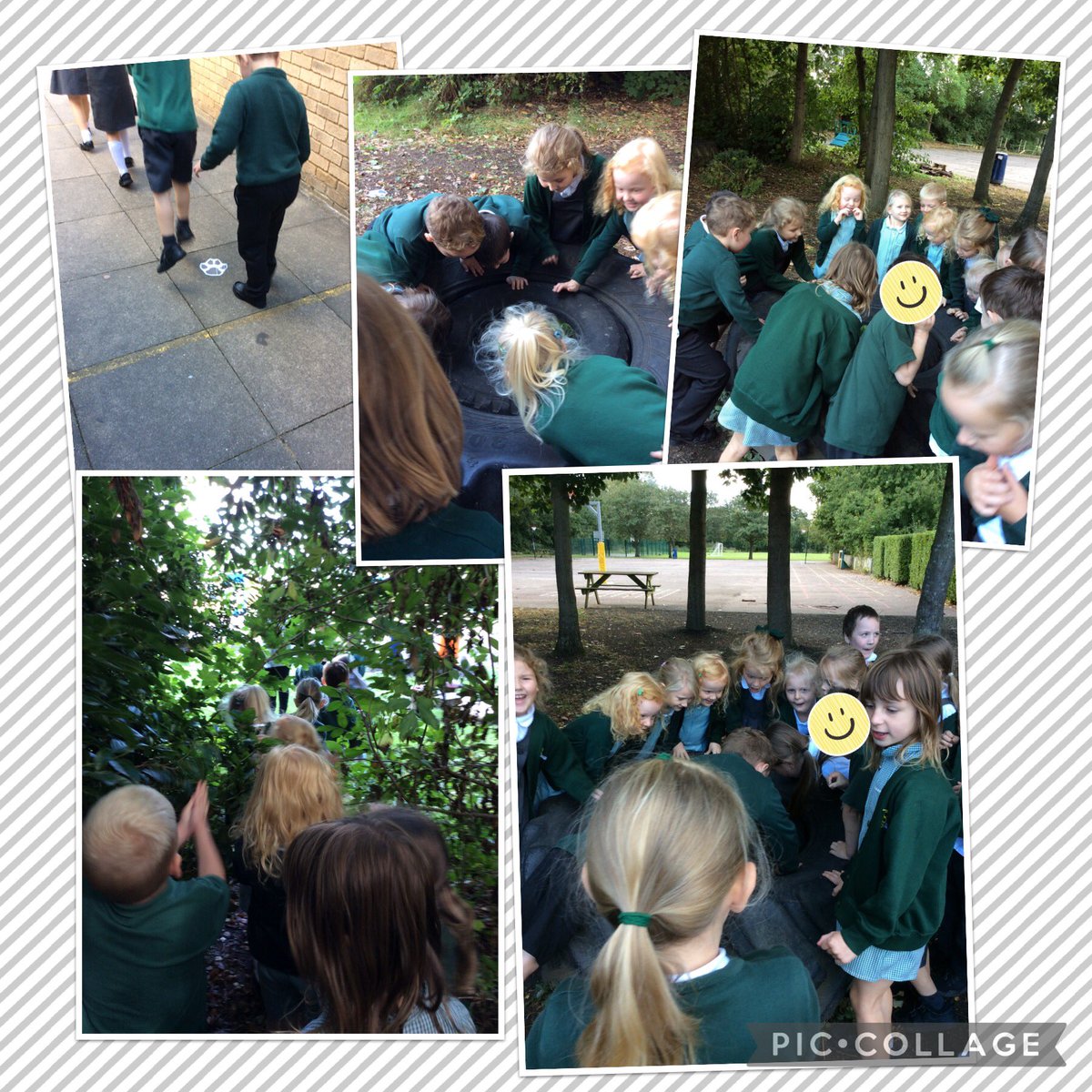 TickfordPark's tweet photo. We’re going on a dinosaur 🦖 hunt, we’re going to catch a big one, we’re not scared! We’ve been reading the text We’re going on a Bear Hunt and had the shock of our lives when we found dinosaur prints around school! #TP4year1 #TP4reading https://t.co/iqGwBXcyyI