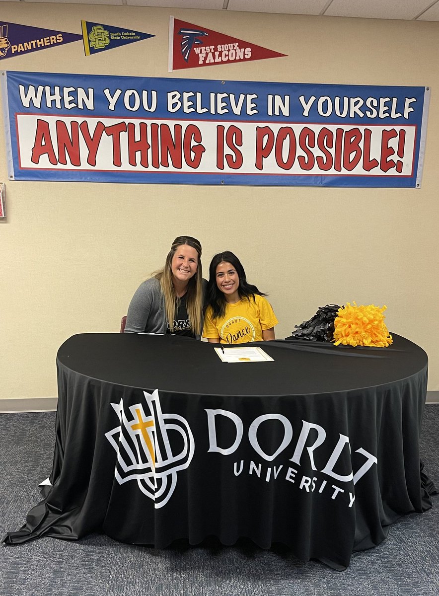 Congrats to Yanira Bueso! She will be dancing with the Dordt Defenders next year! #westsioux