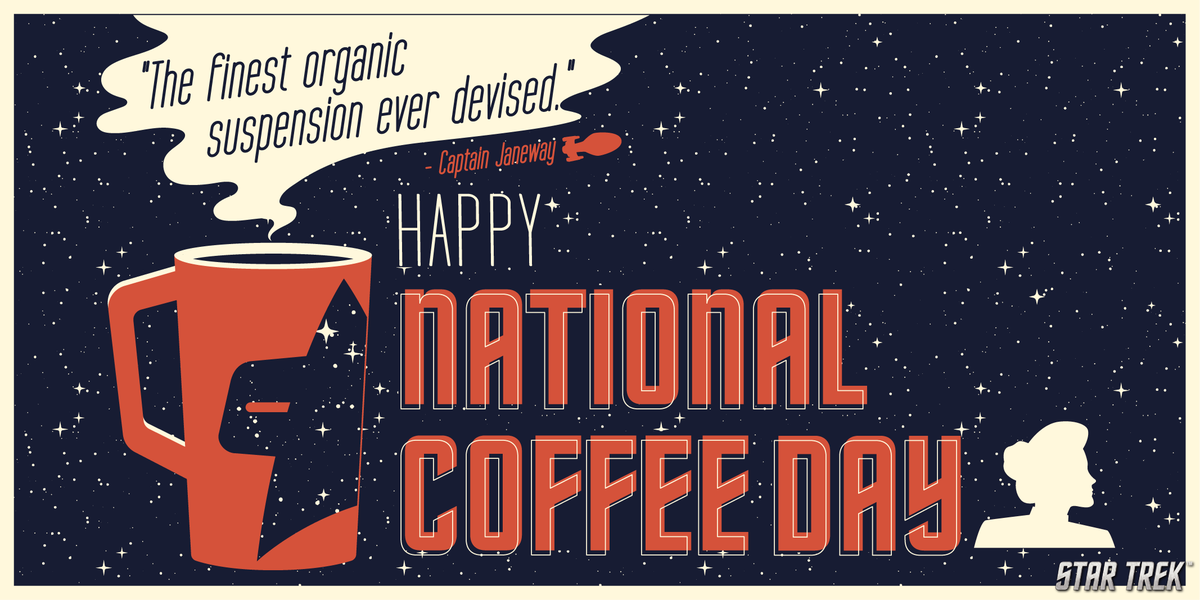 StarTrek's tweet image. How many cups of coffee is too many???? ☕️ #NationalCoffeeDay #StarTrek