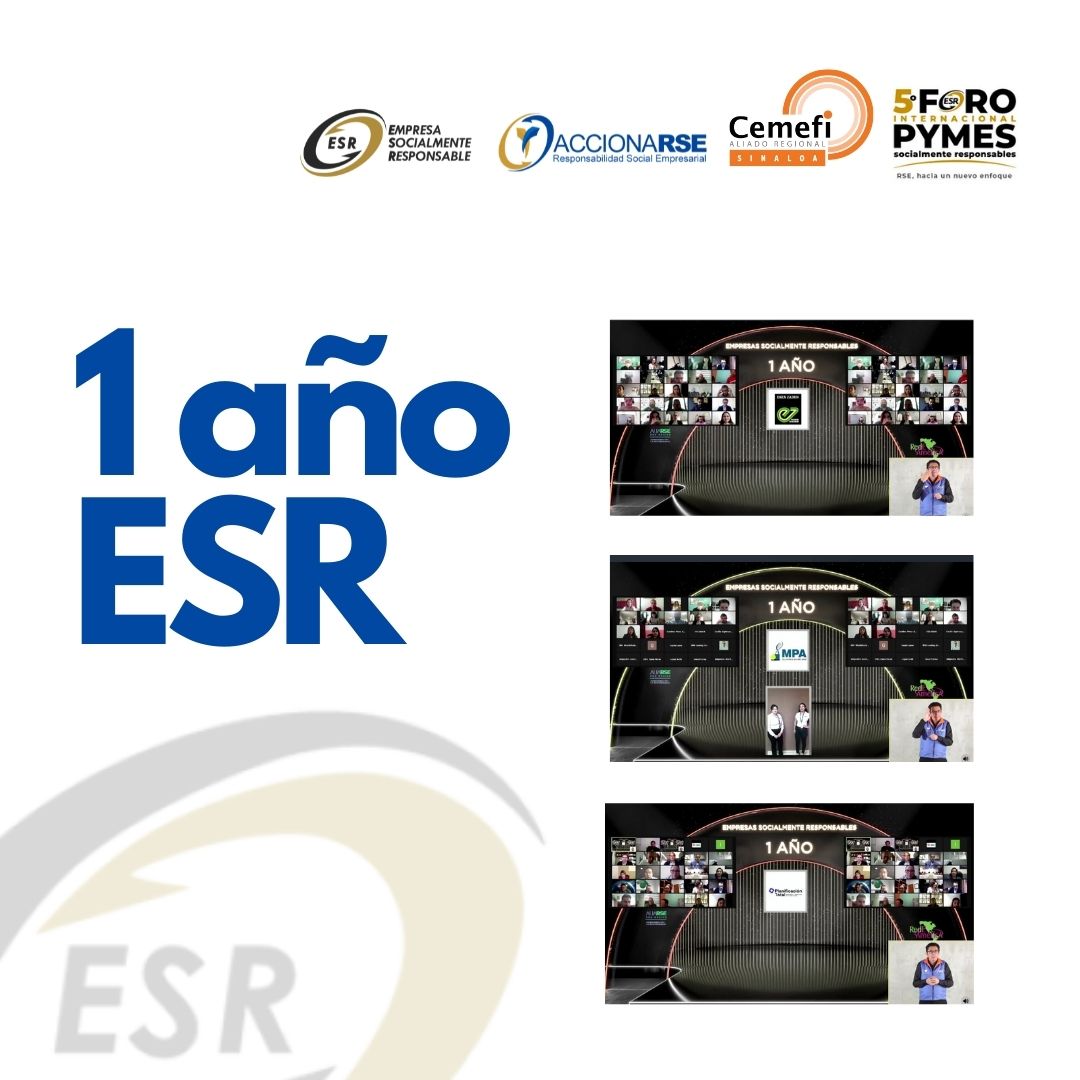 ¡Nuevas Empresas Socialmente Responsables!👏🏼👏🏼

Hoy 3 empresas de la #comunidadaccionarse recibieron de forma virtual, #DistintivoESR por primer año. 

#comunidadaccionarse #ESR #RSE