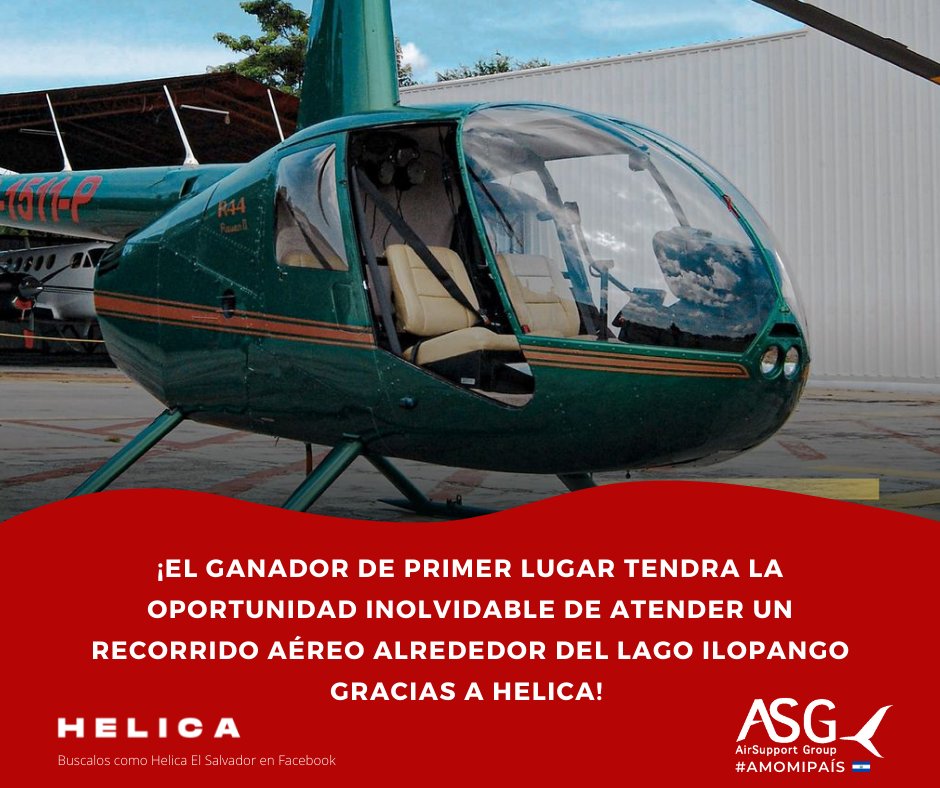 AirSupportGrou1's tweet photo. ¡Aun hay tiempo para votar! 🗳

Puedes darle like a tus fotos favoritas aquí: https://t.co/NSVIDpYSVO

El ganador de primer lugar podrá atender un tour aéreo de el Lago Ilopango para dos personas, gracias a Helica El Salvador 🚁✨ https://t.co/56VPiTNH1F