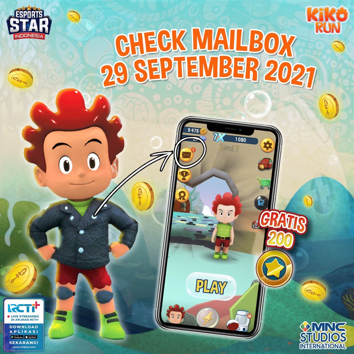 SINDOnews's tweet photo. HARI INI!!!! #SobatGamers jangan sampai kelewatan KESEMPATAN TERAKHIR nyobain costume Biker KIKO . Karena KIKO akan berikan 1 kesempatan lagi! π
#KikoRun #KikoRunSpecialGift #Giveaway #EndlessRunGame #HadiahGratis #SundaySpecialGift #SundayGift #SahabatKiko https://t.co/6woDPjxDwj