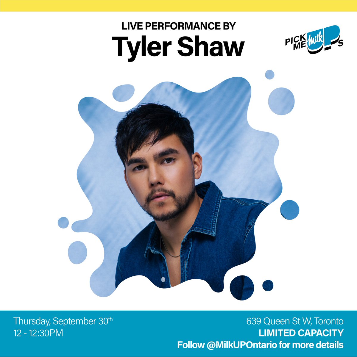 Join me tomorrow at the MilkUP Pop Up Event  (639 Queen Street West) in #Toronto for a special performance from 12:00-12:30 PM. Limited space - first come, first served.