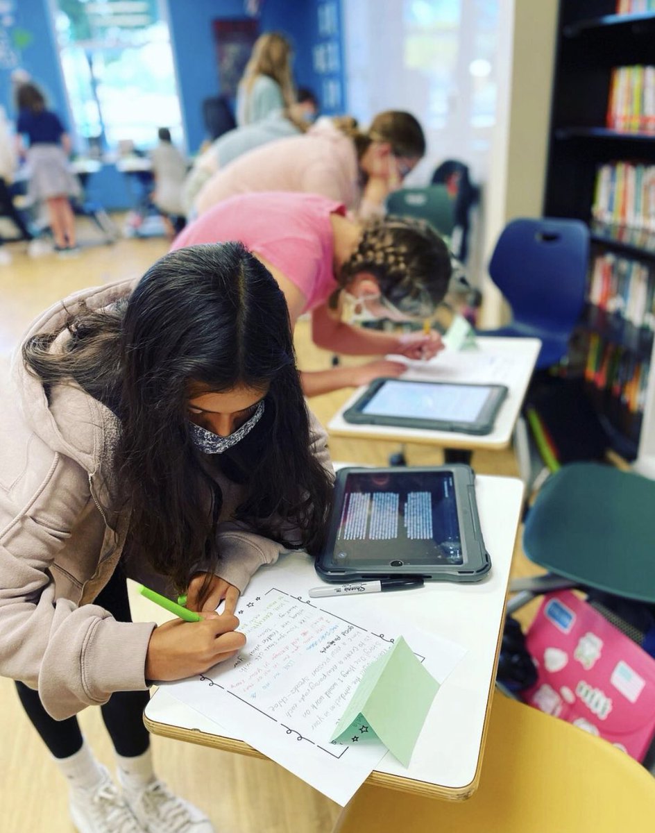 KatherineRNowak's tweet photo. Students in Mrs. Smith’s 6th Grade ELA class celebrated their writing success by participating in a gallery walk. Students read through classmates work to give some positive praise and constructive feedback! #EaglesWRITE #EaglesRISE https://t.co/piOc98SQlO
