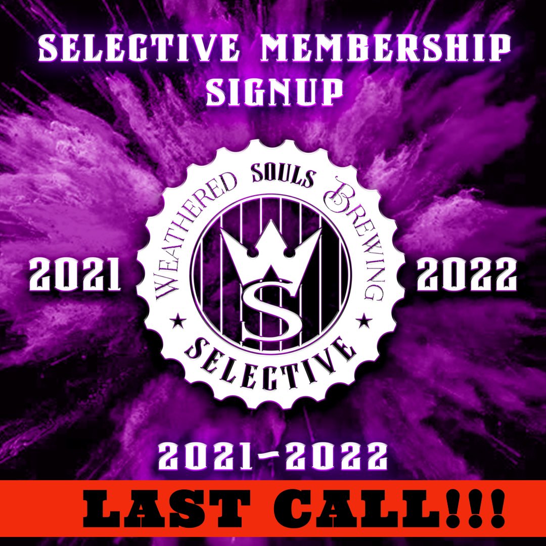 Sign up at shop.weatheredsouls.beer