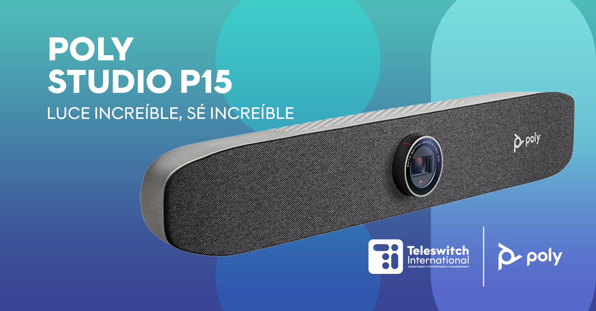 teleswitchintl's tweet photo. Con el encuadre automático de la cámara #PolyStudioP15, puedes ir adonde el momento te lleve, pero sin dejar de ser el centro de atención.

✅ Conoce los productos que aumentan tu productividad, conexión y colaboración en nuestra web.

#TeleswitchInternational #Poly #PolyStudio https://t.co/4wVouiLSZx