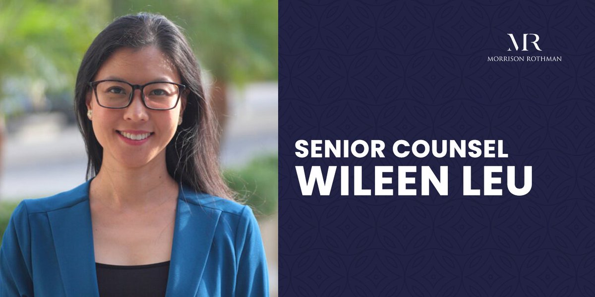 We're proud to share that Wileen Leu has been promoted to Senior Counsel. 

Wileen has done incredible work with our corporate and esports clients and has been invaluable to our firm. Congrats! 👏