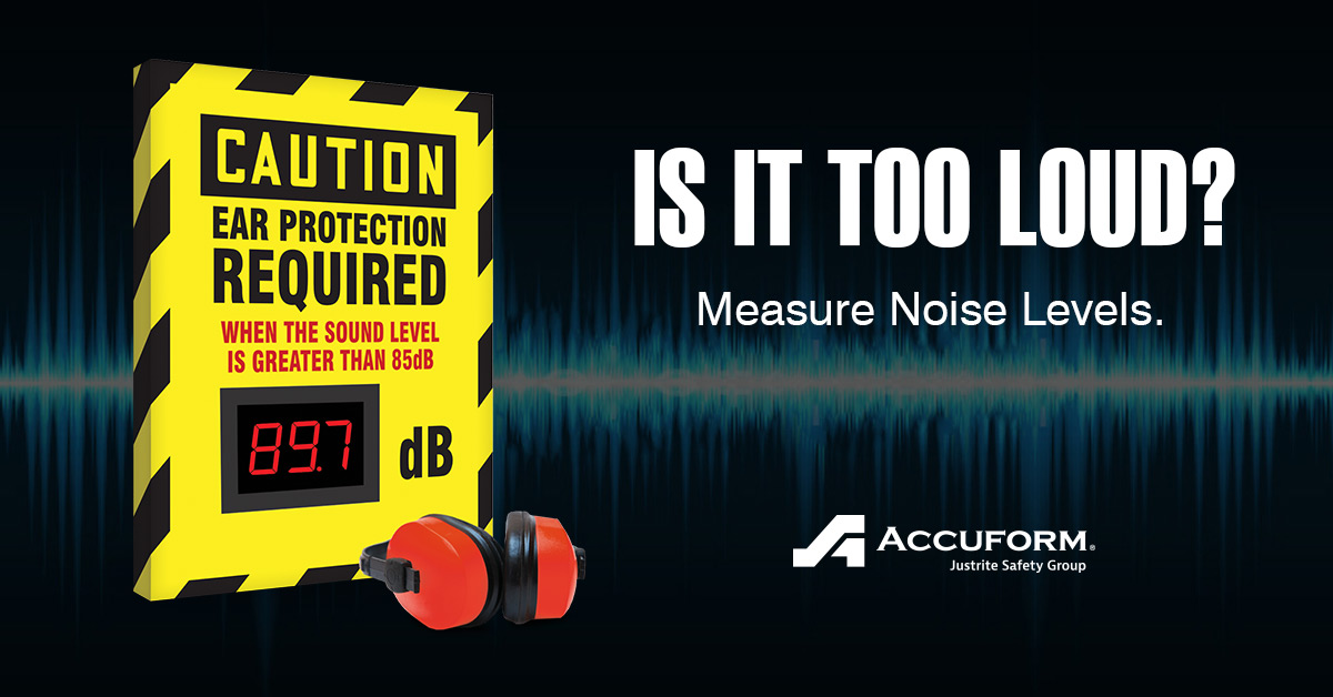 October is Hearing Protection Month! Get Decibel Meter Signs so you can effectively measure noise levels in the workplace. 

Shop Now! accuform.com/safety-catalog…

#Accuform #hearingprotection #workplacesafety #OSHA