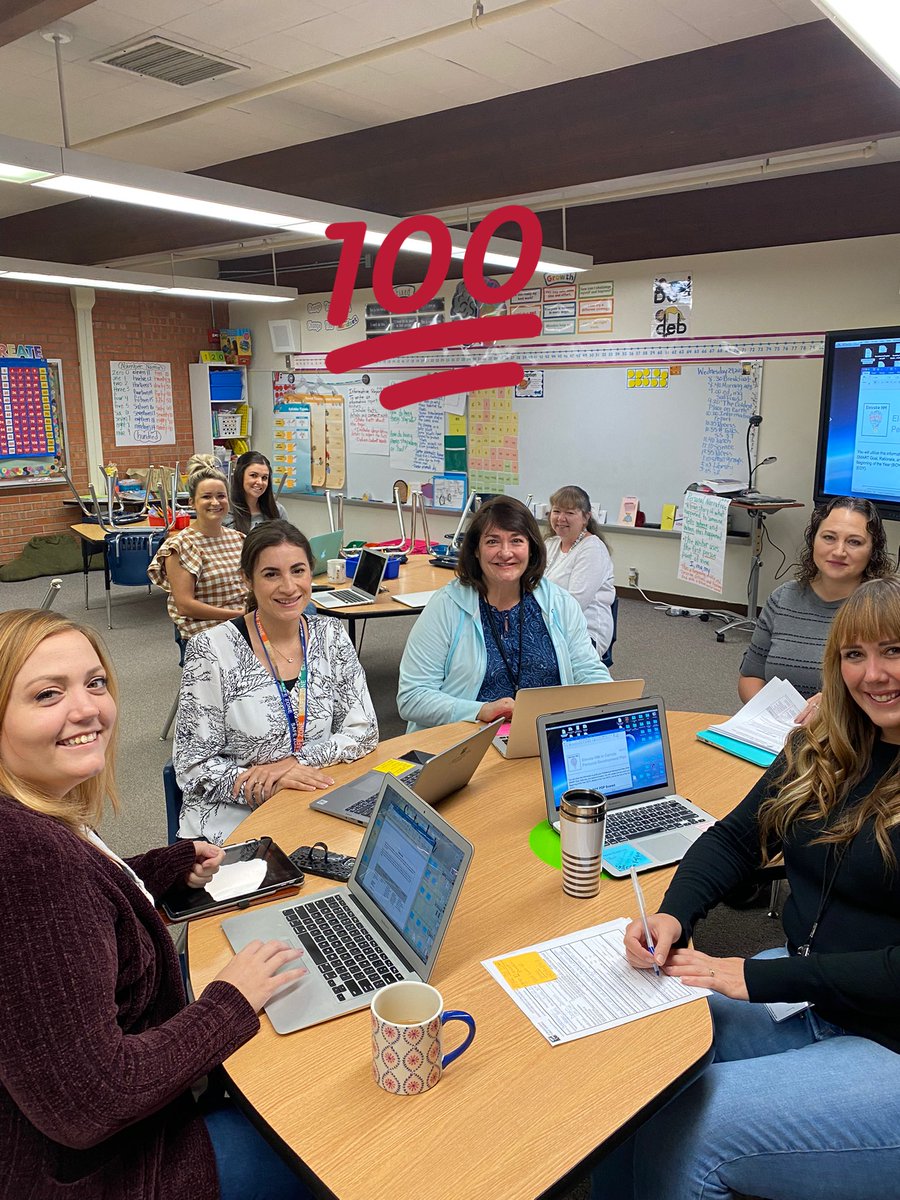 Our Primary team collaborating early this morning at 7:30. Can you say, hard workers?!?!