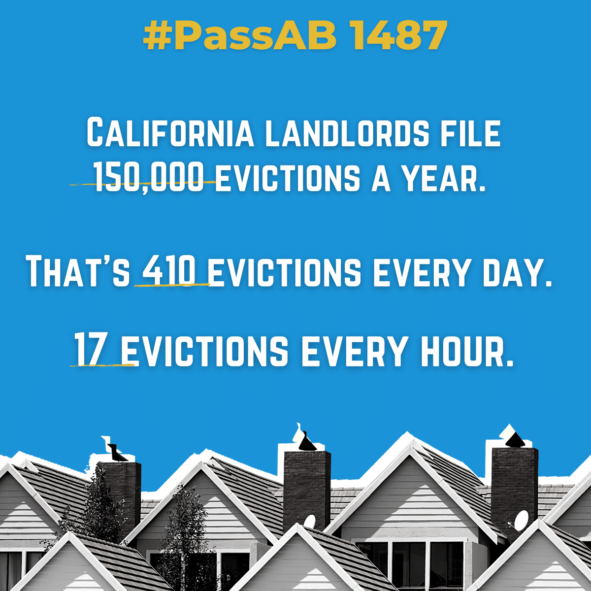 FaithinValley's tweet photo. In #CentralValley counties, where approximately 45 percent of households are renters, people experience far higher rates of evictions than anywhere else in California. @GavinNewsom, #SignAB1487 https://t.co/lNw4s9JDPN