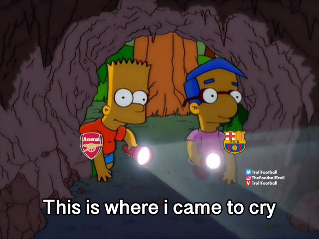 Arsenal fans to Barcelona fans