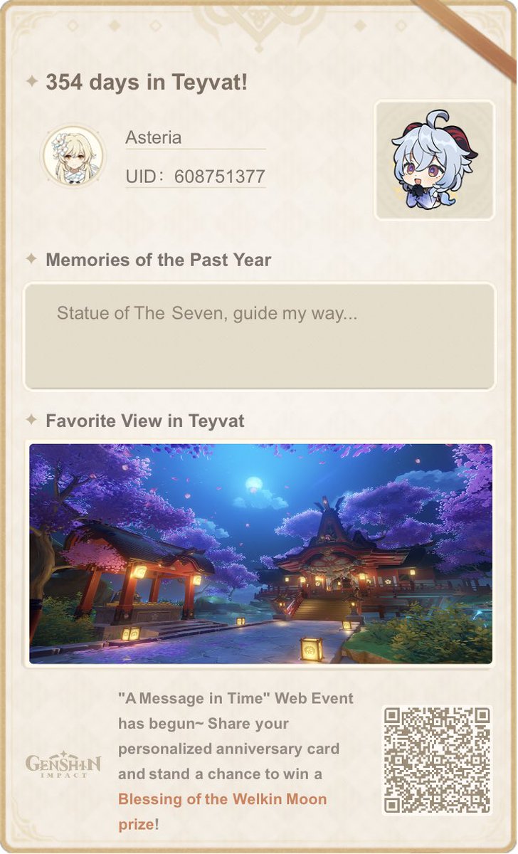 BradyBuunch's tweet photo. Inazuma is so pretty. I’m hoping to get #ganyu when she comes back #genshinimpact # #amessageintime https://t.co/xOvPEEjEMc