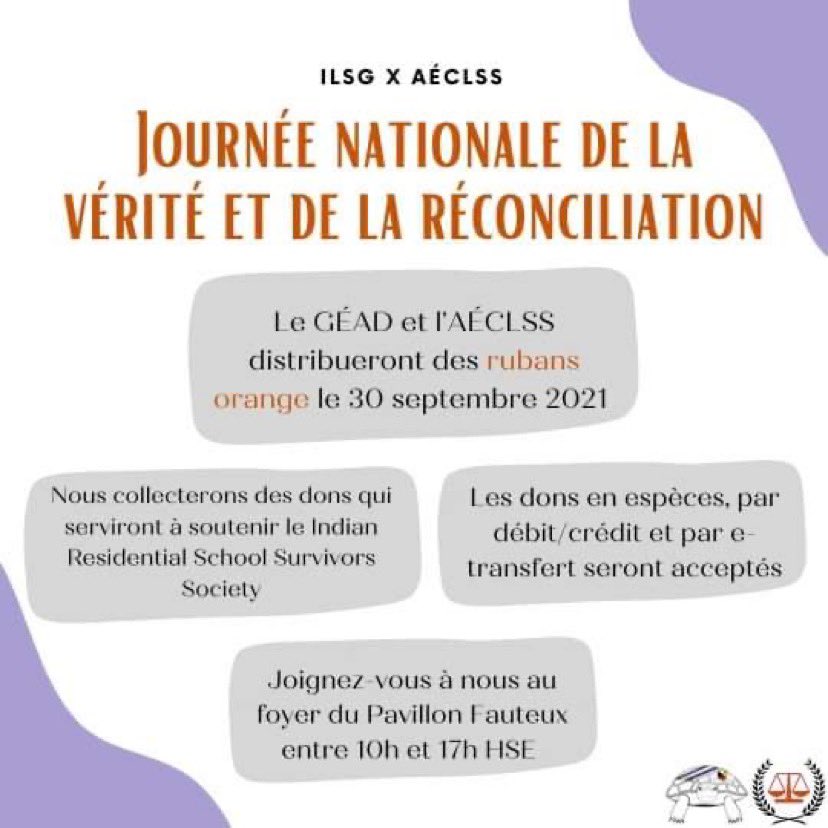 Please if you are in the Ottawa Area stop by FTX. Come meet some of the members of the Indigenous Law student Governance “ILSG” 🧡