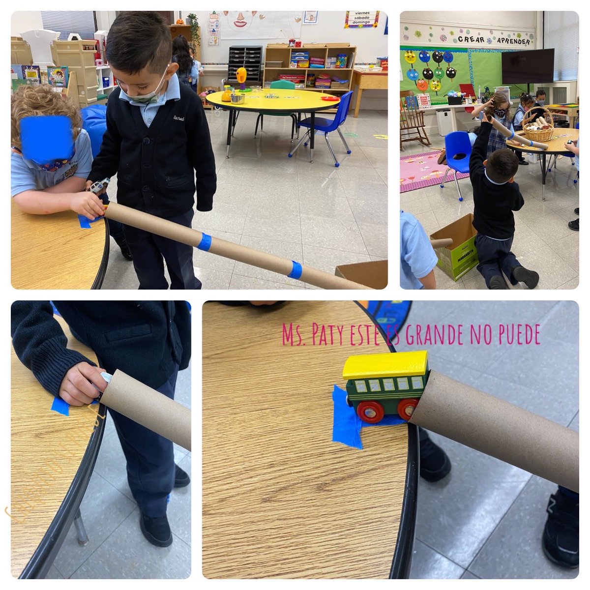 PatriciaMGN's tweet photo. Prek3 no need expensive toys to play, only imagination and some recycled material #CCAPlay #CCALearn https://t.co/ONBM2X5gXf