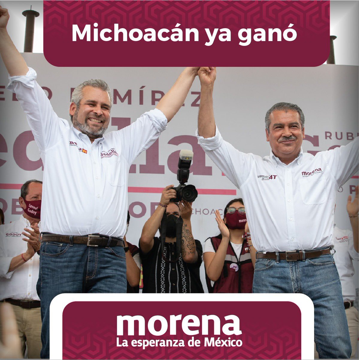 raulmoronO's tweet photo. En nuestro Estado ganó la unidad, ganó la Transformación y ganaron las y los Michoacanos. Con el esfuerzo de nuestro gobernador electo @ARBedolla y el apoyo de nuestra gente #MichoacánSeTransforma. https://t.co/3Sk9ZLdpGf