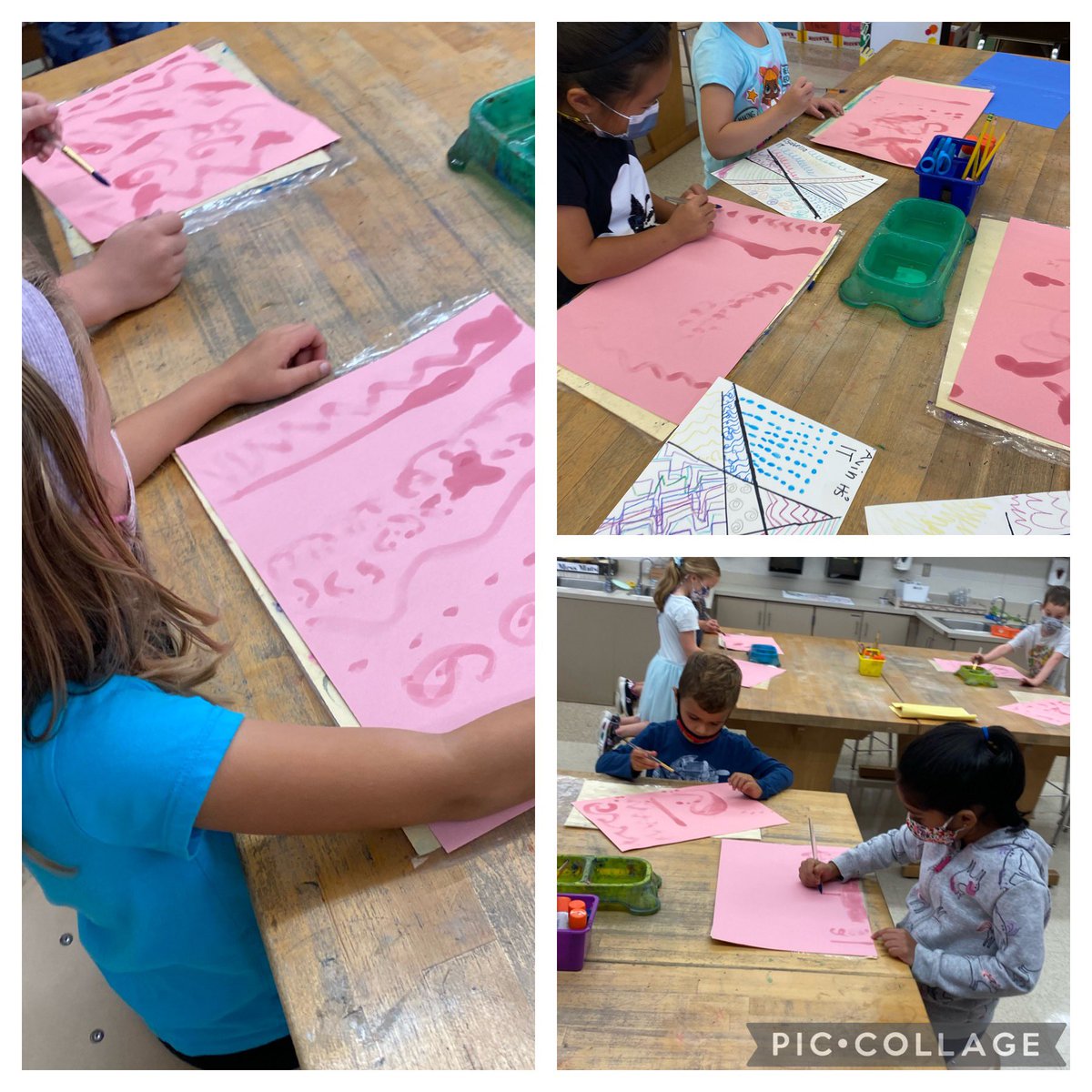 1st graders <a href="/CBBridgeValley/">Bridge Valley Elem</a> learned the art room paint procedures and practiced their line skills. Did so well they earned a nickel!! Go trailblazers!! <a href="/CBSDart/">Cҽɳƚɾαʅ Bυƈƙʂ Aɾƚ</a>