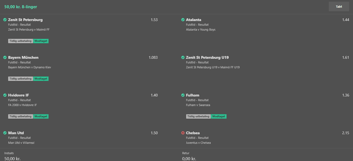U19 kampe og 'amatørfodbold' > CL kampe 🥵