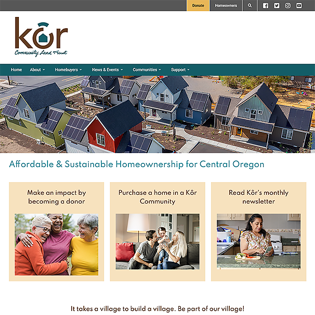 NetRaising's tweet photo. When Jackie Keogh accepted the role of Executive Director at Kôr Community Land Trust @TrustKor, she invited NetRaising to make the move with her (virtually). Together we created a new @eecms website with a smaller carbon footprint and great functionality. https://t.co/tpT4Dofnln https://t.co/05JMjIQgE0