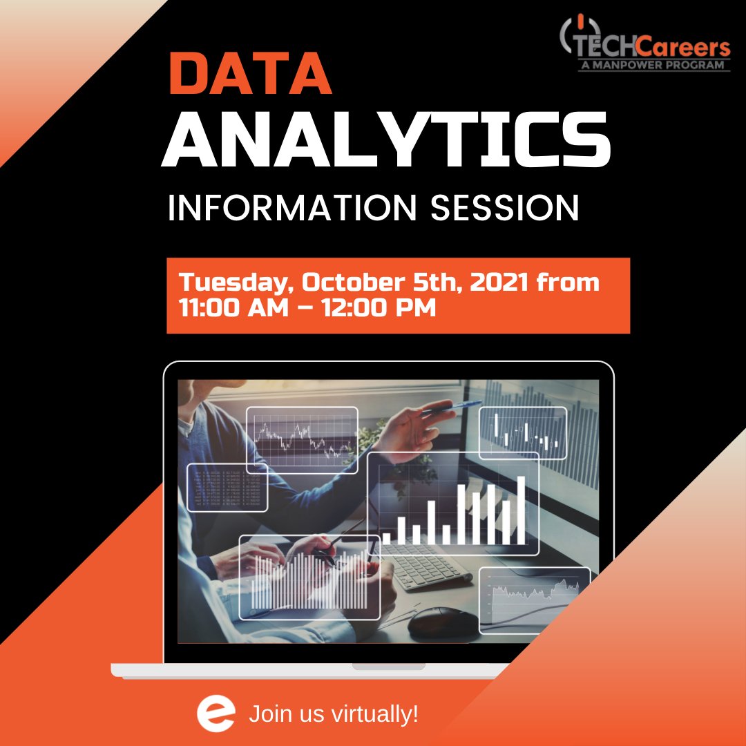 techcareersyyc's tweet image. #TECHCareers is hosting an information session for our #DataAnalytics Stream on Tuesday, October 5th from 11:00 am – 12:00 PM.

Click the link below to register or send an email to info@techcareers.ca to secure a spot!
lnkd.in/ghGDE3ZM

#yyctech #techjobs #calgarytech #yyc