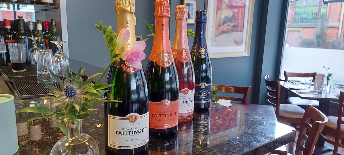 lauriewine's tweet photo. I love this this dinner @TNQRestaurant menus looks great and a stunning line up of bubbles @TaittingerUK @KevinMcKee6 https://t.co/UlVNfwN1bd